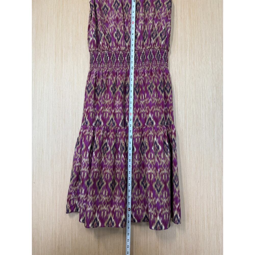 Lauren Ralph Lauren Ikat Blouson Smocked Tiered Midi Dress Size XL Sleeveless - Picture 10 of 12